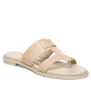Franco Sarto Leather Slide Sandals - Gretta